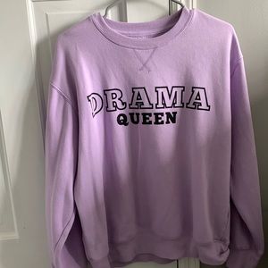 “Drama Queen” Purple Crewneck.